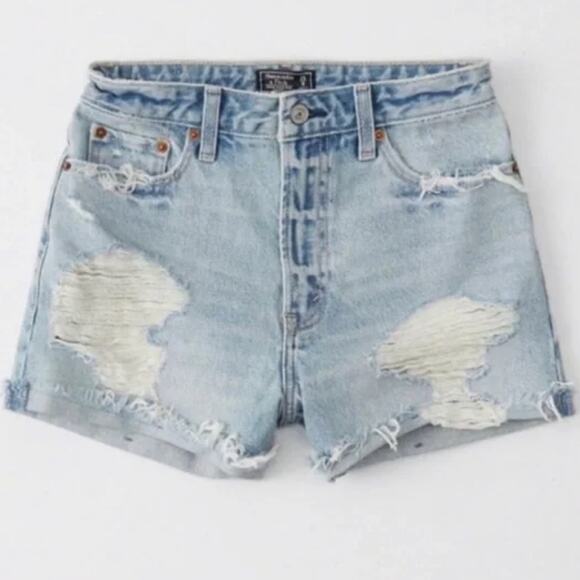 Abercrombie & Fitch Pants - Abercrombie & Fitch Annie High Rise Light Wash Denim Shorts